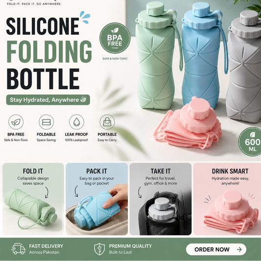 FOLDING WATER BOTTLE 600 ML